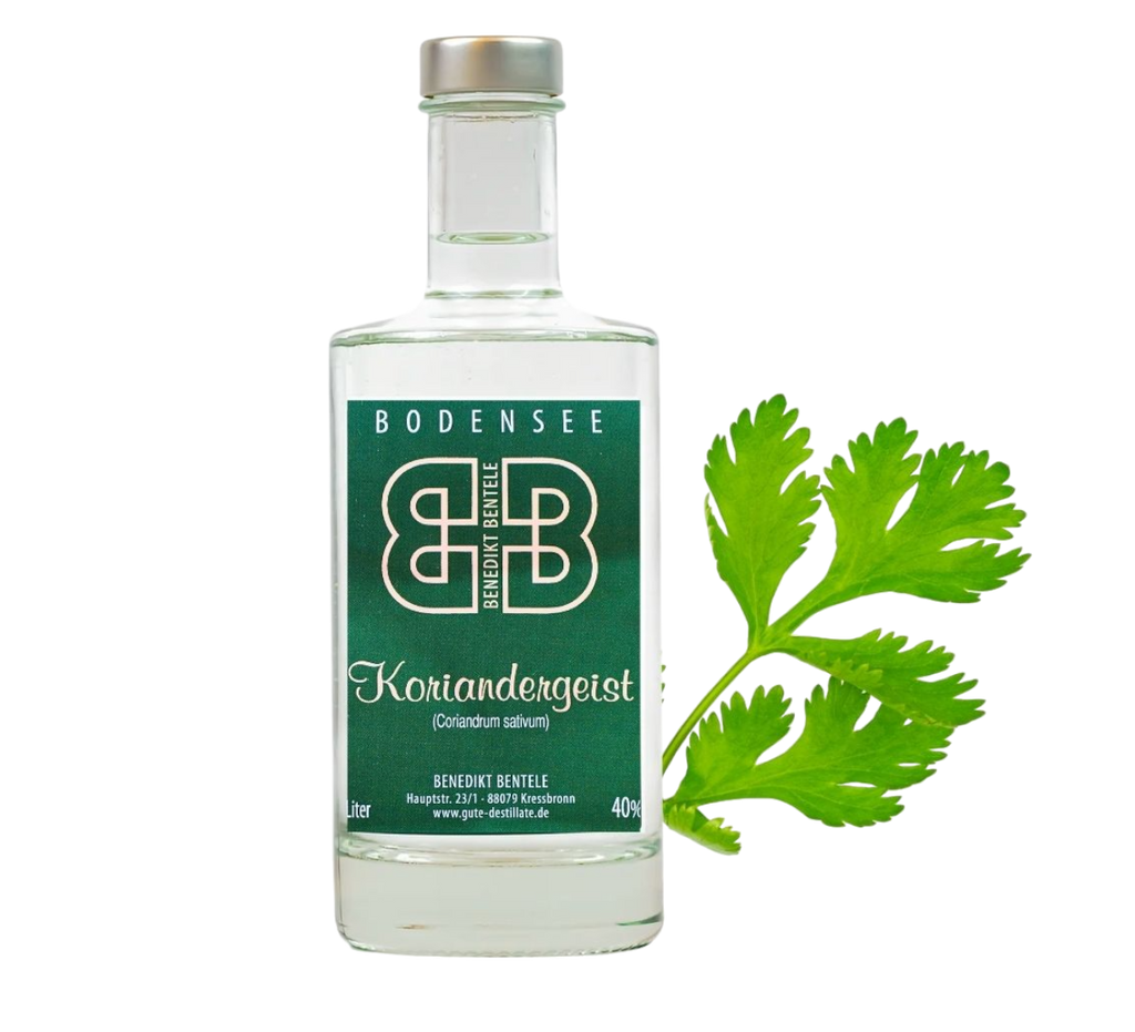 Unsere neue Kreation: Koriander Geist aus der Edelbrennerei Benedikt Bentele